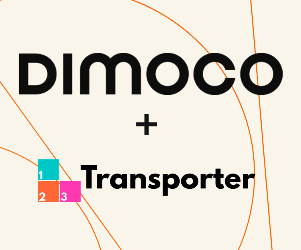 News Posting Graphic with the Logos of DIMOCO+ 123 Transporter