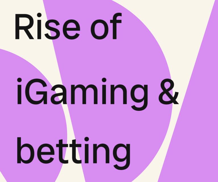 News Posting Graphic with the heading: Rise of iGaming and betting