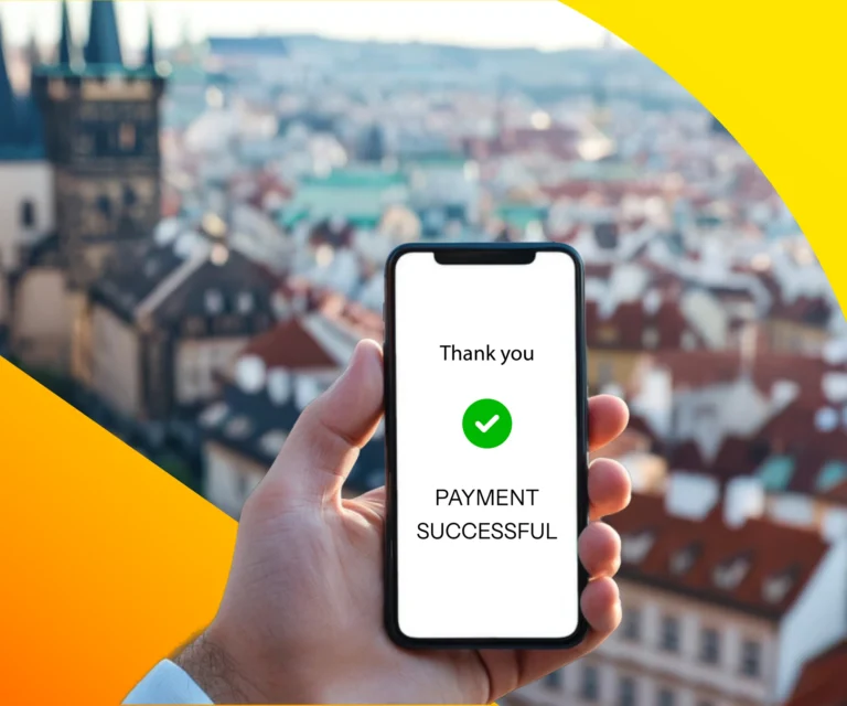 EU card payments explained: Mobile phone showing Payment Successful in capital letters